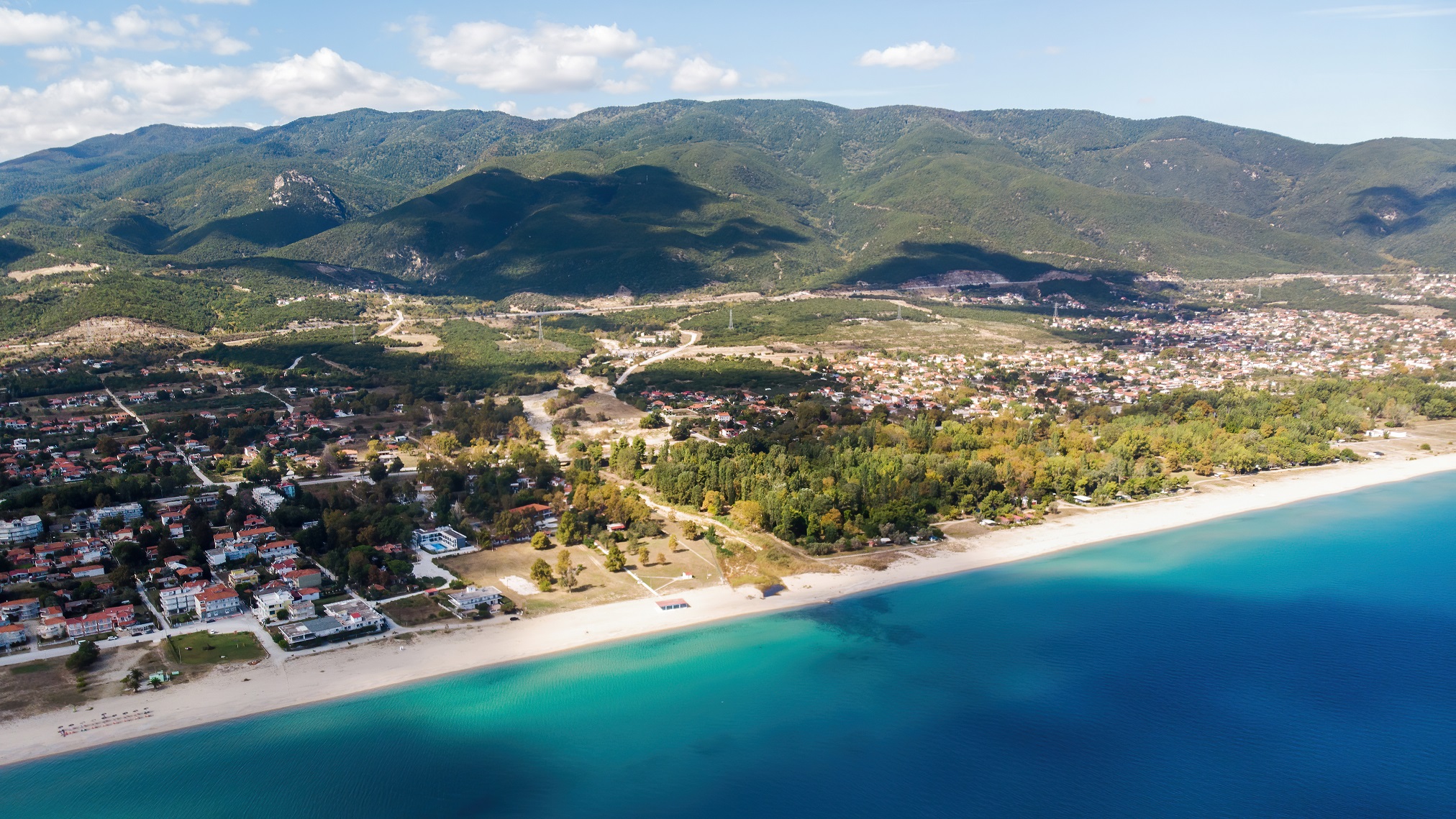 Panorama of Asprovalta, Greece